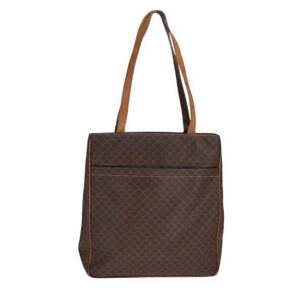 CELINE Macadam Canvas Tote Bag Pvc Brown Gold - Picture 13 of 16